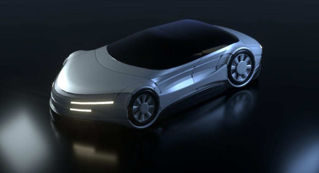 Futurist car in 3D Modeling